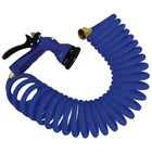 Whitecap Ind P0440B Coiled Hose With Adjustable Nozzle - 15', Blue New. Price: $52.55.