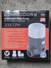 Commodore Gph Automatic Amp Sensor Bilge Pump 12V CM-B31-2000B New. Price: $265.00.