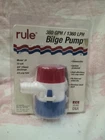 Rule 24 Bilge Pump 360GPH 12V No-automatic Submersible Noburnout When Dry 3/4"DS New. Price: $46.98.
