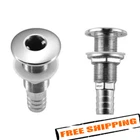 Attwood 66547-3 1-1/8" Hole Stainless Steel Thru-hull Fitting For 3/4" Hose New. Price: $43.11.