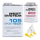 West System Epoxy Kit Qt 105A Resin, Pint 205A Fast Hardener 300 Pump Set New. Price: $110.95.