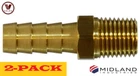 2-PACK!! Brand New! Midland Metal 1/2" Hose Barb X 3/8"MNPT Brass Fitting 32016. Price: $19.15.