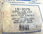 Sierra 18-3075 Volvo Penta Impeller 875575 AQ125 AQ130 AQ140 Johnson 09-801B New. Price: $14.98.