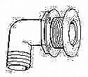 T-h Marine White 90&DEG; Thru-hull Hose Fitting, 1-1/2". Price: $52.43.