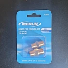 Merlin Brass Pipe Coupling Set 1/4" Npt(m) To 3/8" 300 Psi 63579 New. Price: $18.20.