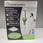 Homewerks Bath Fan W/integrated 1000 Lumen Led Light 70 Cfm Easy Install 7105-10 Open. Price: $49.95.