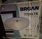 Broan 770RLTK 80 Cfm 2.5 Sone Ceiling Mounted Decorative Bath Fan - White / Open. Price: $32.99.