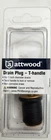 (2 Pk) Attwood T-handle Drain Plug 1" Brass New. Price: $13.98.