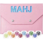 Leather Mahjong Clutch Holder Pouch For Rule Cards - Bonus Jelly Dice 8X6 New. Price: $15.99.