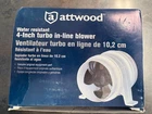 B207 Attwood 17494 Water Resistant 4-INCH Turbo Blower New. Price: $60.00.