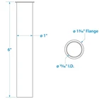 Seachoice 19111 Brass Drain Tube, 6 In. Long, Id, 90-DEGREE Flange One End New. Price: $19.88.