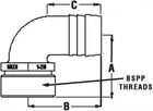 Groco Pipe-to-hose Adapter, 90DEG PTHC-114PD32 New. Price: $39.99.