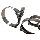 3.1"-3.76" D Stainless Steel T-bolt Clamp For Exhaust Hoses, Piece New. Price: $24.80.