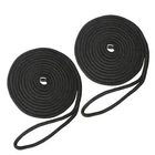 Novelbee 2 Pcs Of 5/8" X 30' Double Braid Black Nylon Dockline, Mooring Rope New. Price: $38.49.