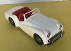 Hubley Toys #1343 White & Red 1/12 Triumph TR-3A 12" Polyethylene Plastic Car Used. Price: $89.99.
