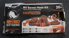 Camco Rhino 20' Rv Sewer Hose Kit 10' Sections Exoskeleton Adapter Clear Elbow New. Price: $82.95.