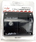 Rule 43 12V Rocker Panel Switch 3-WAY Lighted Bilge Pump New. Price: $50.00.