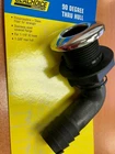Thru Hull Fitting Seachoice 18561 90 Degree Hose 1-1/8" Black With Stainless Cap New. Price: $23.40.