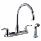 Valterra PF231301 Rv Premium 2-HANDLE Hi Arc Faucet Chrome With Side Spray New. Price: $67.17.
