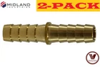 Brass Hose Splicer Mender Union 5/8" X Barb Fitting 2PCS Midland Metals New. Price: $18.11.