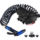 12V Washdown Pump Kit: 20LPM 70PSI, 25FT Coiled Hose & Filter New. Price: $106.00.