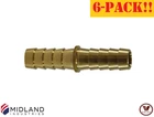6-PACK!! New! Midland Metals 32097 Brass Hose Mender Splicer 5/8"BARBX5/8"BARB. Price: $63.82.