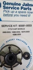 Jabsco 90061-0003 Impeller Service Kit Fits Pump 6360-0003, 16360-0003 Etc. New. Price: $46.00.