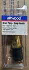 Attwood 7524A7 Snap-handle Brass Drain Plug 1" Diameter New. Price: $7.00.