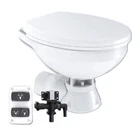 Commodore Quiet Flush Electric Toilet - Rear Macerator W/solenoid Valve Regula New. Price: $838.35.