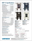 Yamada NDP-15BST Pneumatic Air Powered Double Diaphragm Pump Stainless 1/2" Npt Used. Price: $300.00.