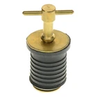 Twist Turn Watertight Seal 1" Diameter Brass Boat Drain Plug New. Price: $29.42.