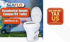 Seaflo Rv Toilet 18.5 Height, Gravity Flush, Soft-close Seat New. Price: $134.00.