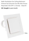 Nalle Ventilation Fan Ceiling Bathroom Exhaust Extractor (no Attic Ac... New. Price: $59.98.