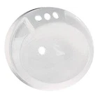 Utopia Plastic White Drop-in Oval Single Bowl Lavatory Sink 20"L X 17"W New. Price: $22.82.
