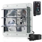 Iliving 10" Wall Mounted Shutter Exhaust Fan, Automatic 10-INCH, Silver New. Price: $125.14.