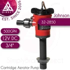 Johnson Cartridge Aerator Pump 500GPH 12V Dc 3/4" Straight 32-2850 For Marine New. Price: $69.38.