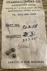 Omc Johnson Evinrude Screw 0303041 (qty 3) Nos New. Price: $19.99.