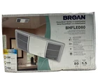 Broan Powerheat 80CFM Bathroom Exhaust Fan W/heater Control BHFLED80 (ob) Open. Price: $139.95.