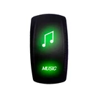 Rocker Switch 12V Led Backlit Music Off Road J**p Rubicon Truck Sand Rail Green New. Price: $16.50.