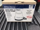 Bilge Pump, Rule 2000 Gph, 12 Volt West Marine Nos New. Price: $95.00.