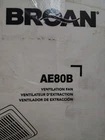 Broan AE80B Cfm Ceiling Bathroom Exhaust Fan - White Open. Price: $49.99.
