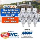 Seaflo Thru Hull Fitting Marine Boat Plastic Drain Overflow Connector New. Price: $20.00.